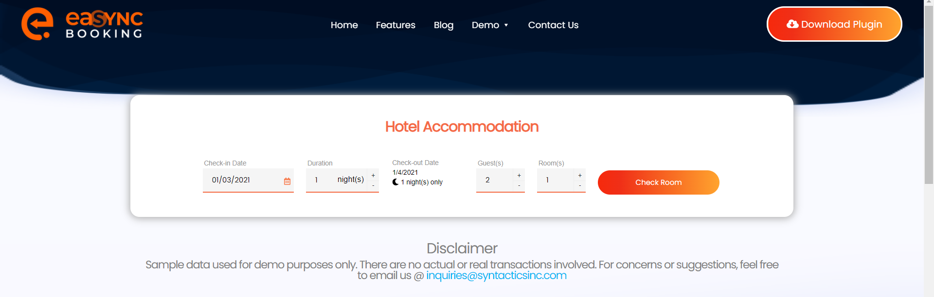 EaSync Hotel Booking Plugin Hotel Accommodation