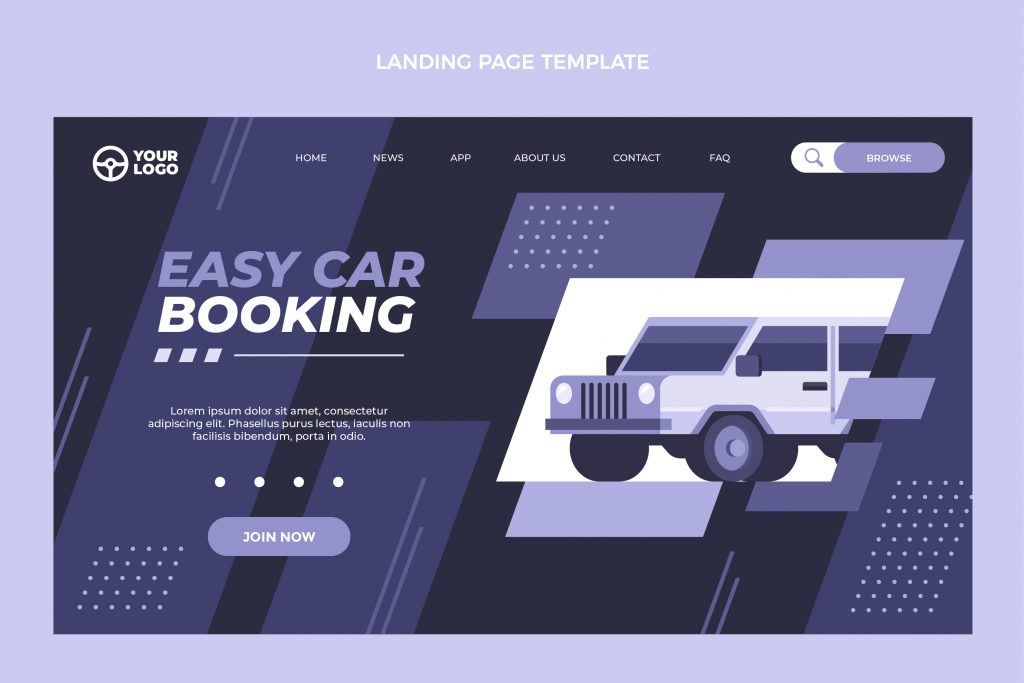 landing page sample