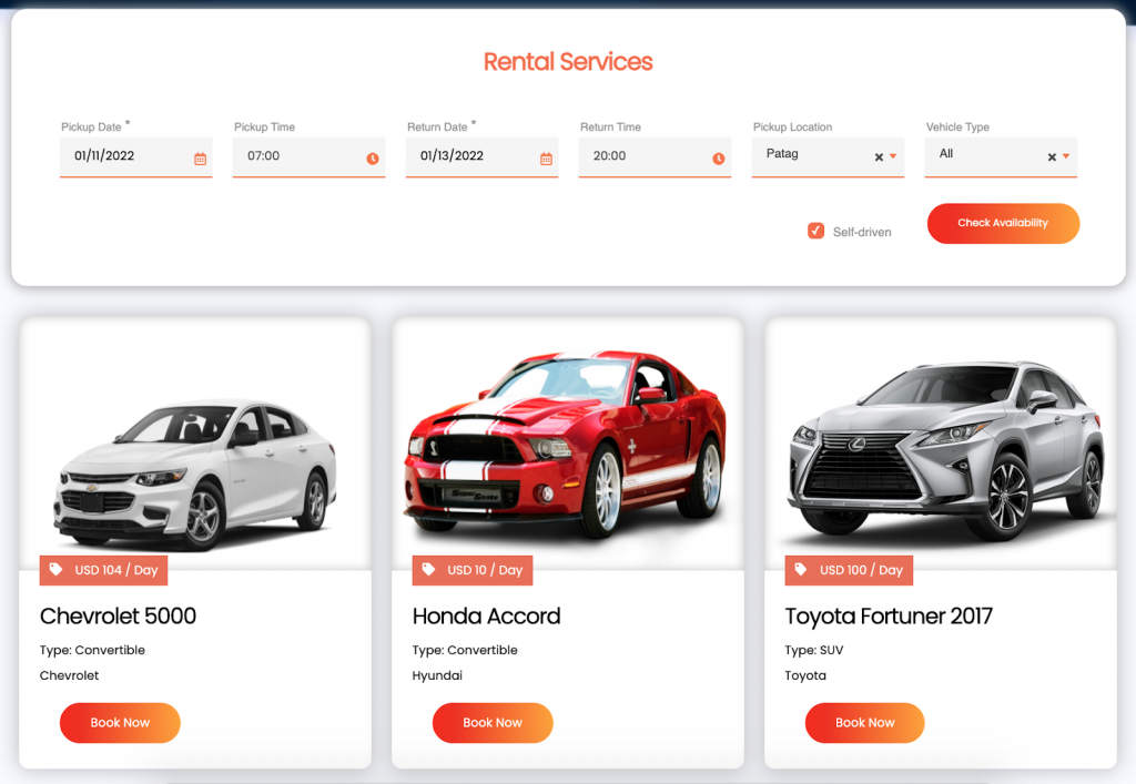 simplify car rental process car rental plugin demo