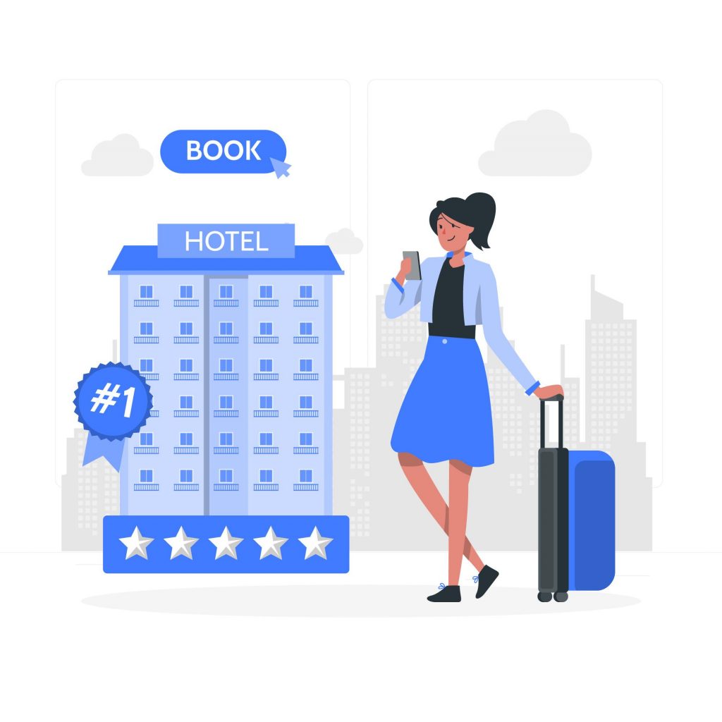 Essential Hotel booking Features for Your Hotel Booking Site Woman Using Online Hotel Booking System