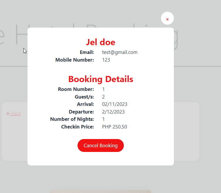 Booking Cancellation Feature in the eaSYNC Hotel Premium Plan