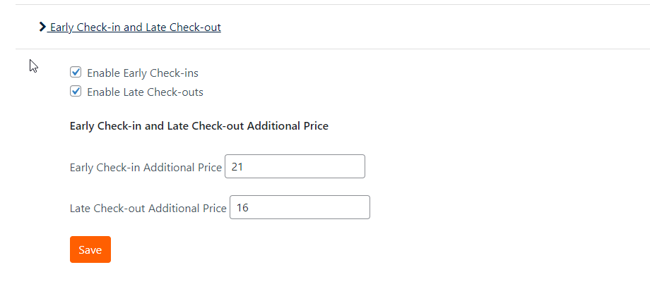Early Check in & Late Check out Option